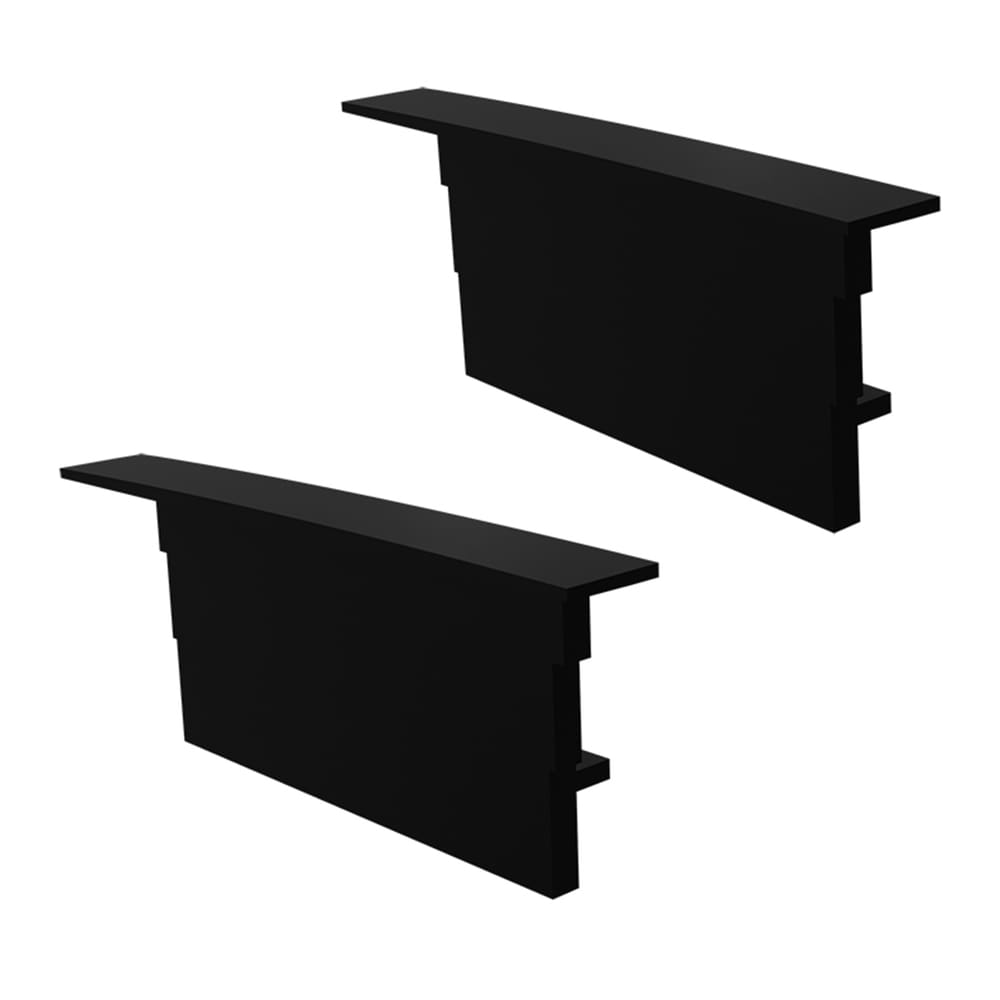 Kit Acessórios Taschibra Para Perfil Embutir 2,5X6,2cm Zenith 62 Preto