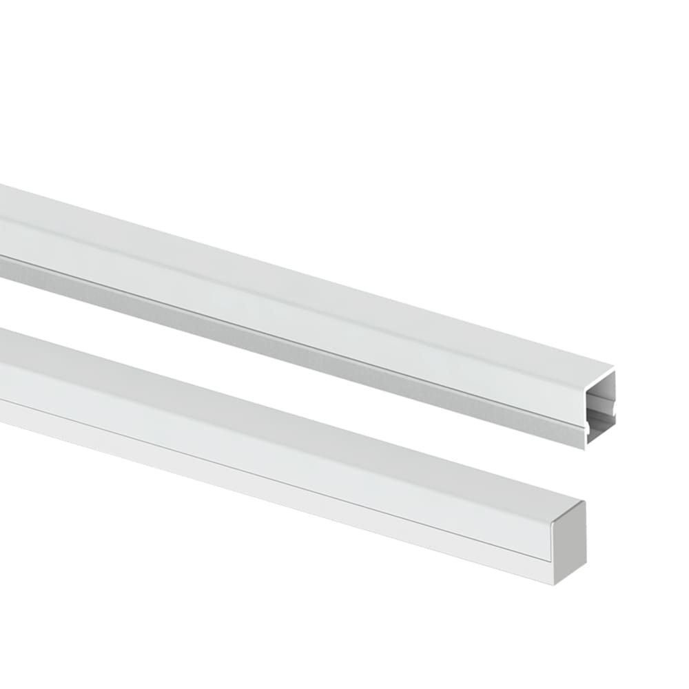 Perfil Para Fita de Led Sobrepor Taschibra Cimo Borda Infinita Branco Kit 2 Metros