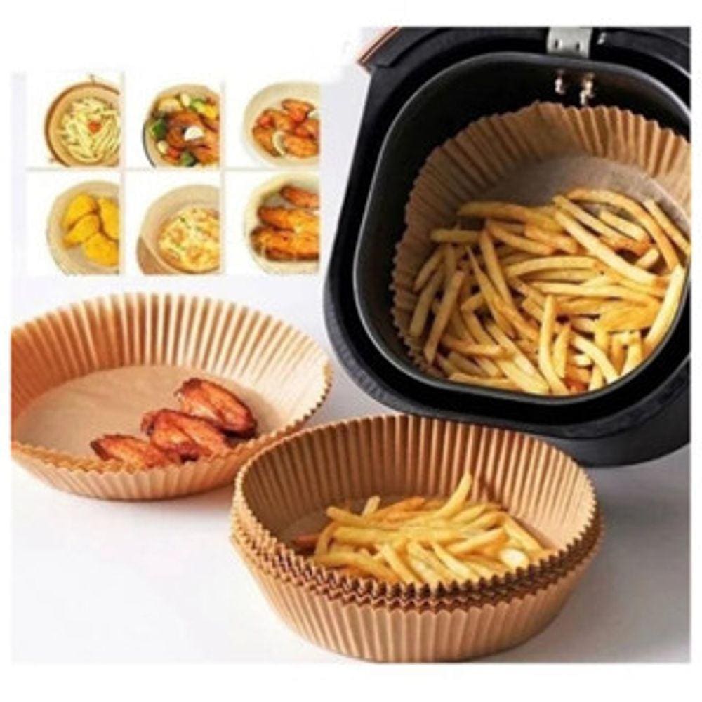 Forro De Papel Descartável P/ Air Fryer Com 10 Peças 20cm