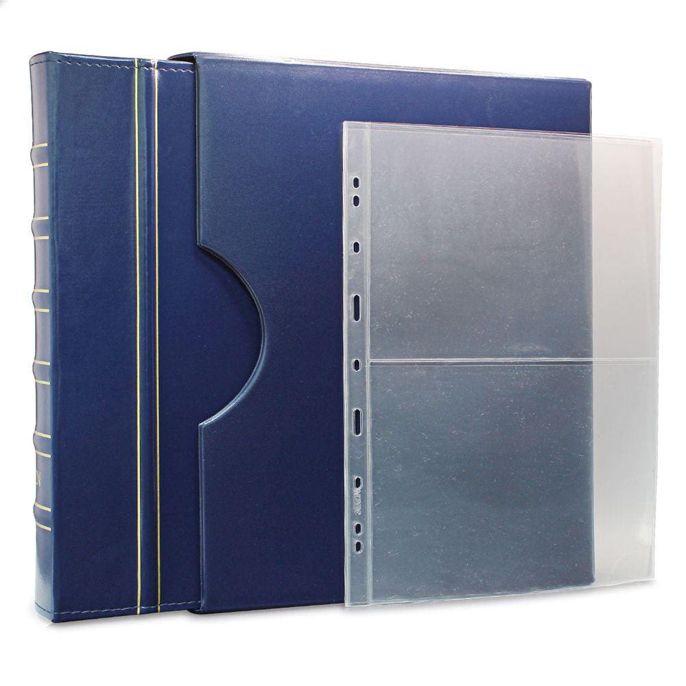 Álbum de Luxo Azul 20 Folhas para 40 Cédulas 3BZN G
