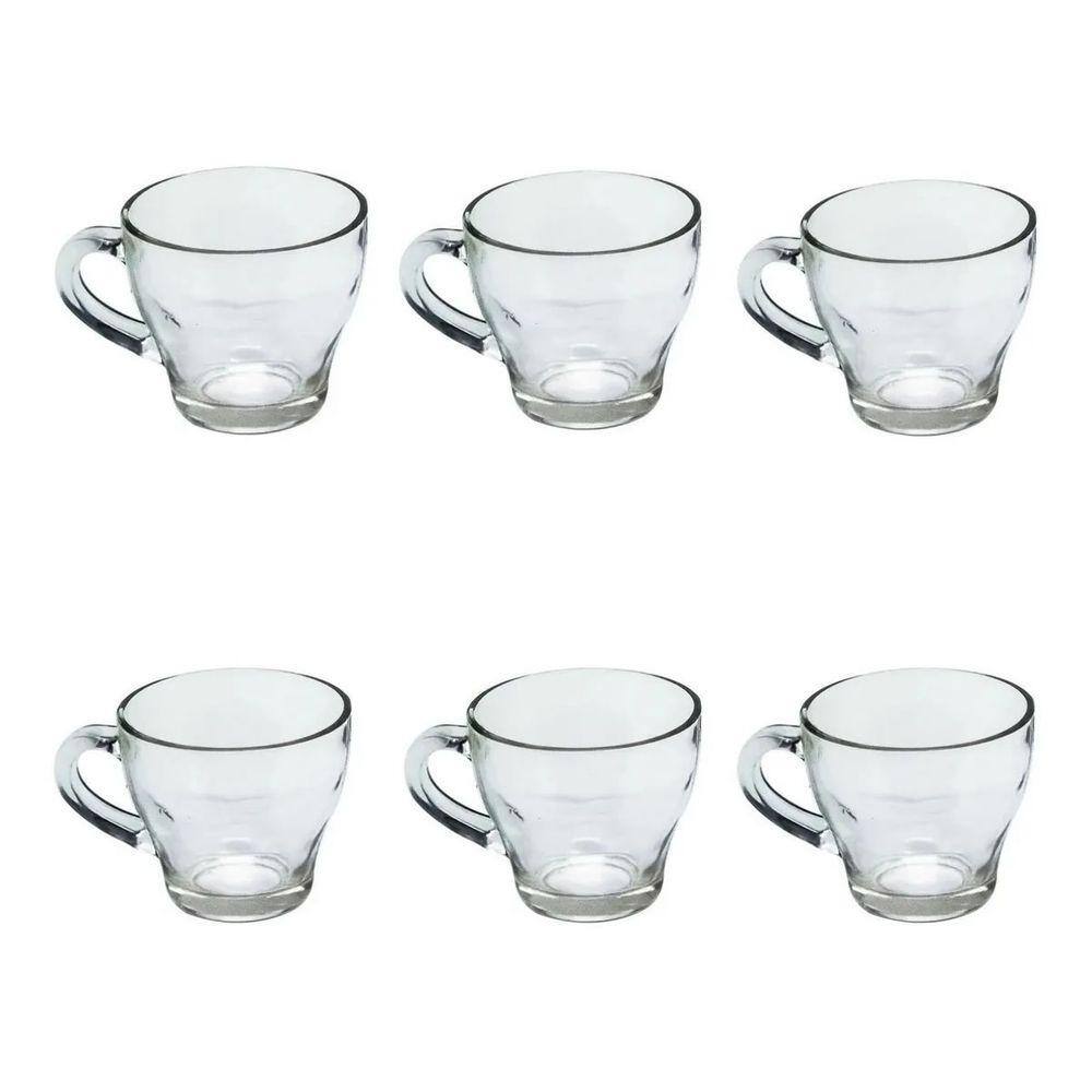 6un Xicara de Vidro Caneca Style Marocco 90ml Café chá