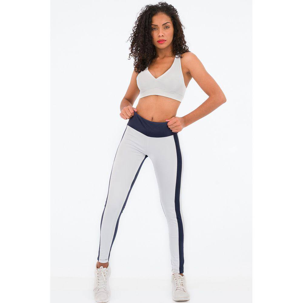 Legging Fitness Branca Marinho Fx Suprema