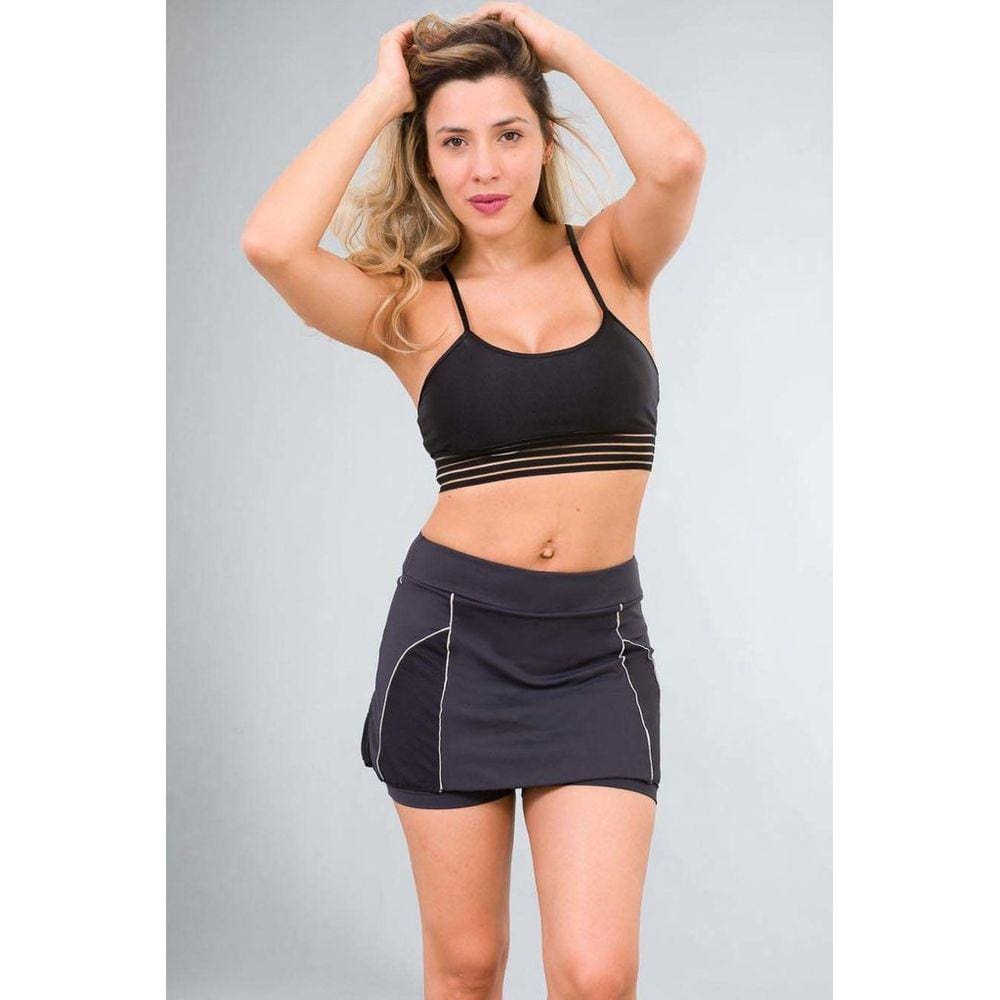 Short Saia Fitness Preto Light