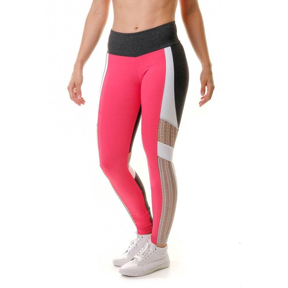 Legging Fitness Vermelha Cinza Suprema