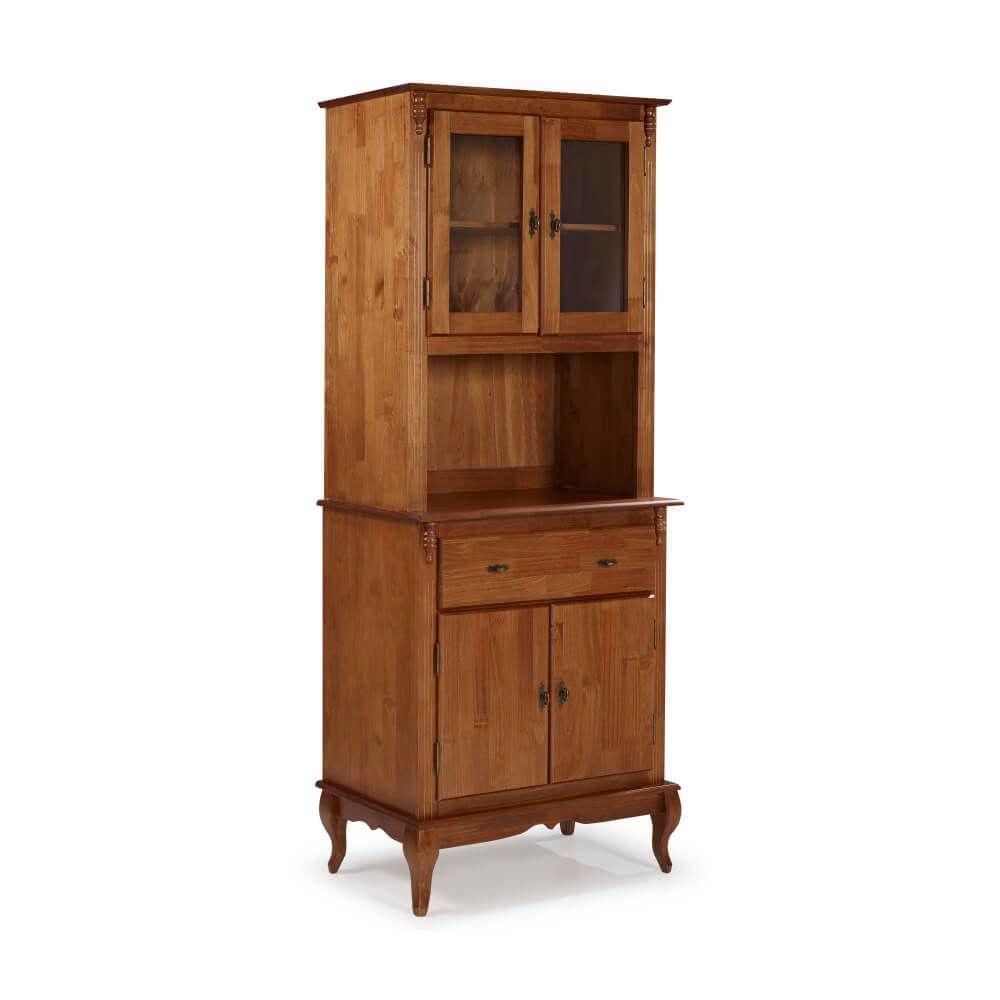 Cristaleira Arca e Oratório Madeira 4 Portas 1 Gaveta Pés Luis Xv 60630 Linz Móveis - Imbuia Glazer