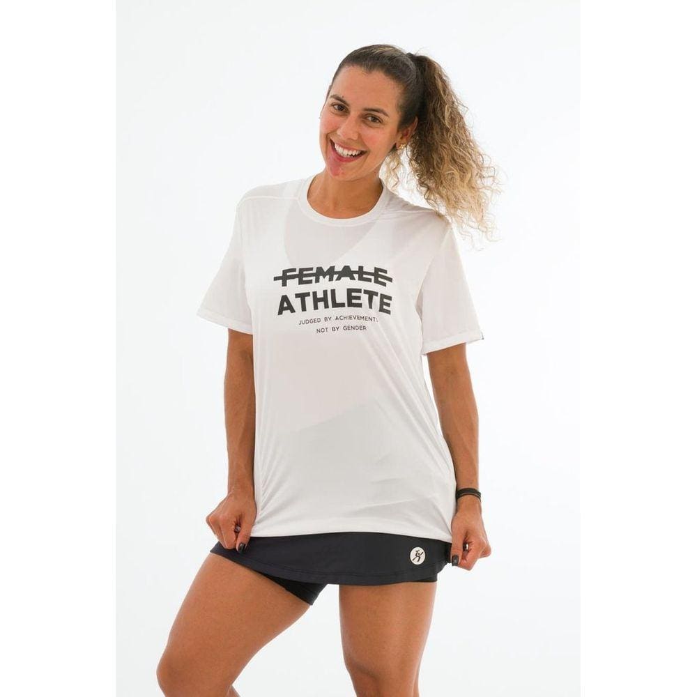 Camiseta Feminina Branca Stretch Fun Estampa Female
