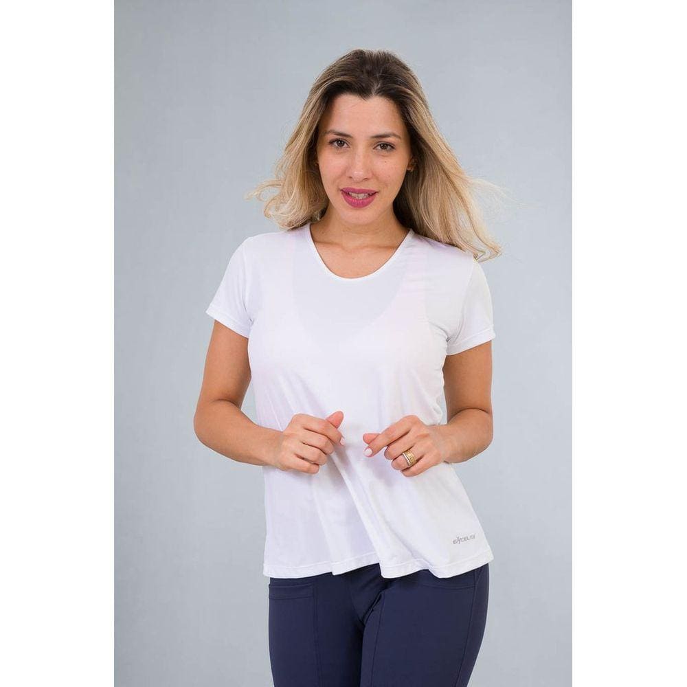 Camiseta Feminina Fitness Branca Classic