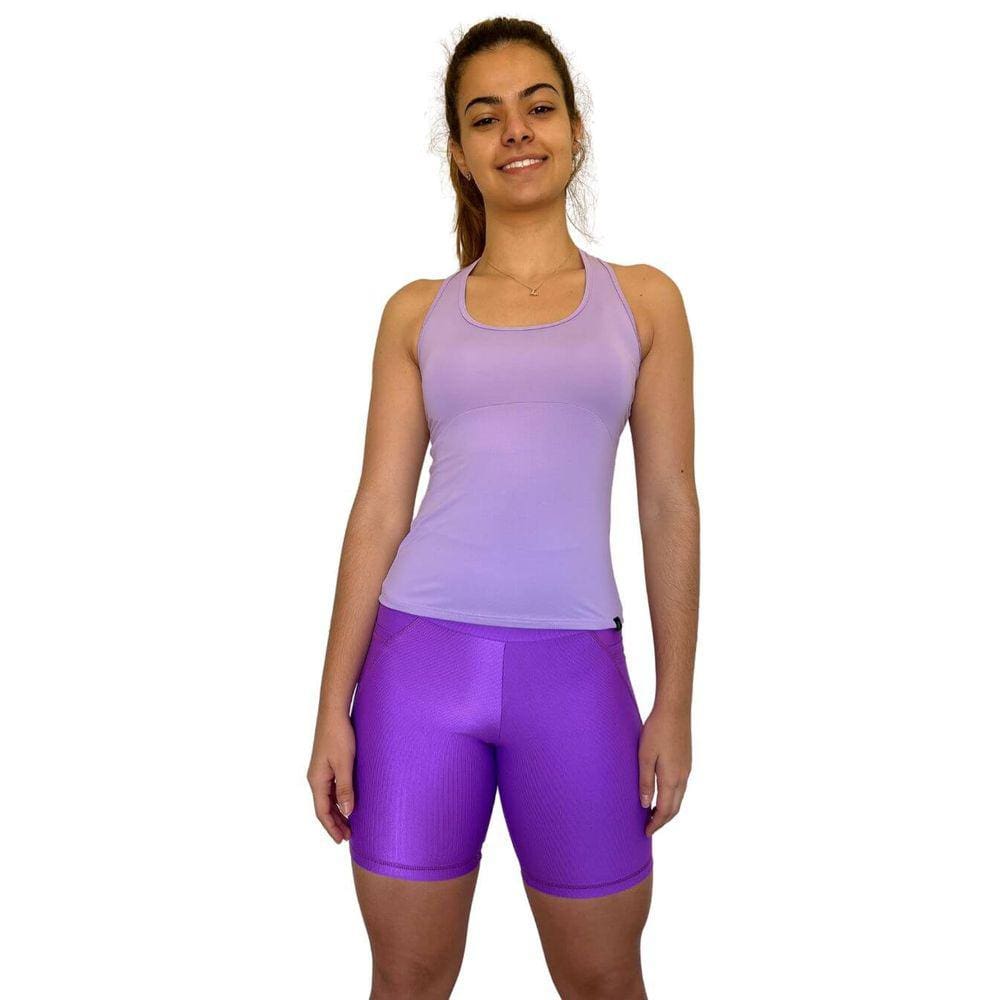 Regata Feminina Fitness Lilas Bela