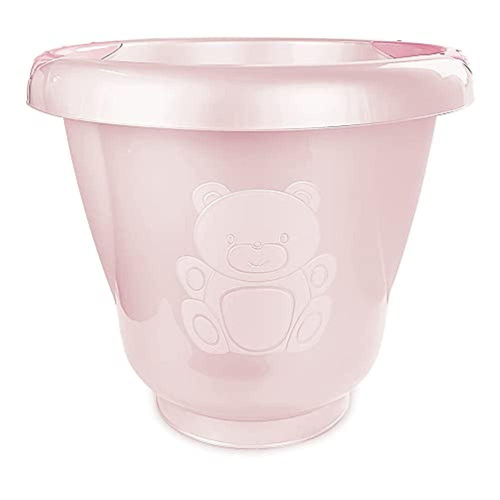 Balde Ofurô Adoleta Bebê 17,5 Litros Rosa Urso Bpa Free