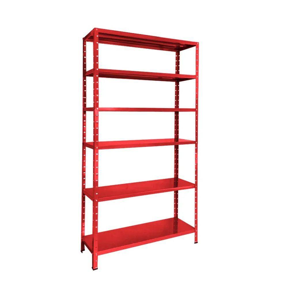 Estante de Aço Vermelha176x92x30 6 bandejas chapa 26 – 3017