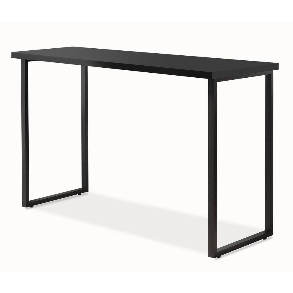 mesa de estudo home office estilo industrial preto/preto