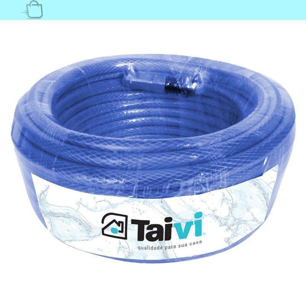 Mangueira de Jardim Trançada Reforçada 20m Azul