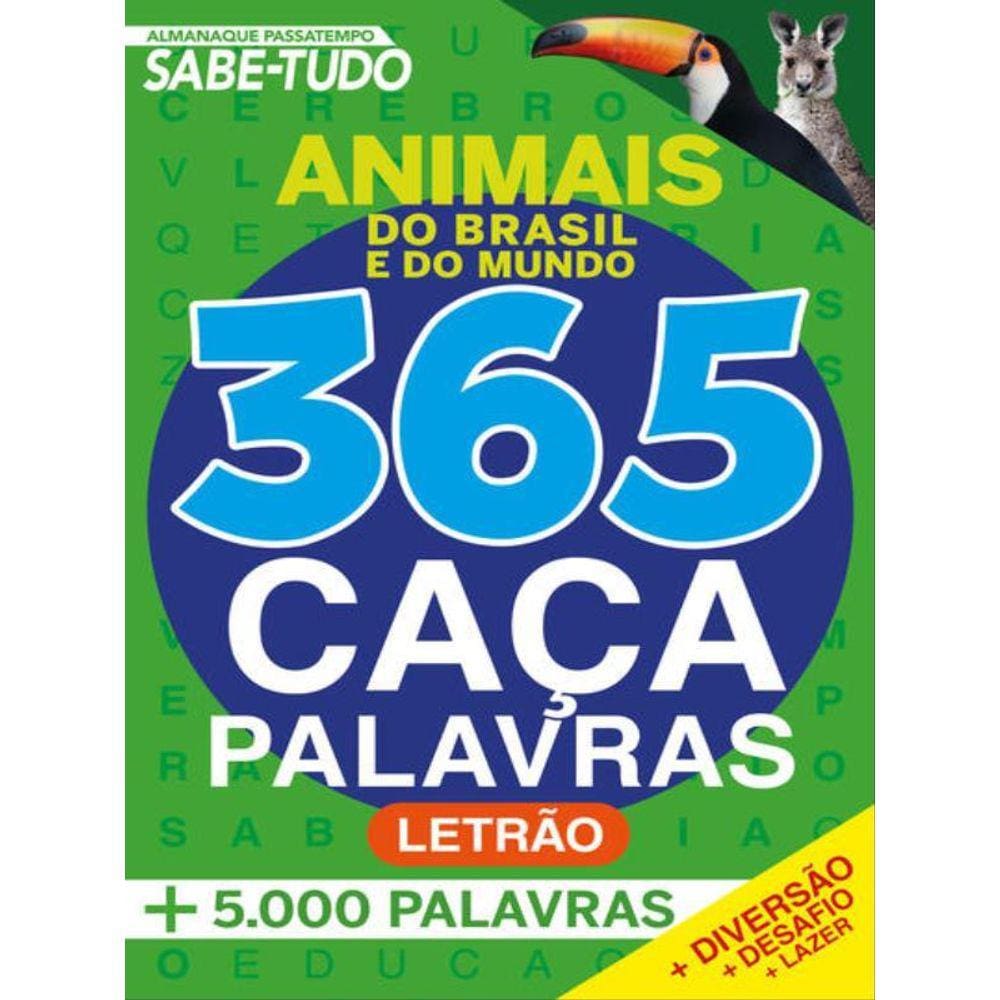 Almanaque Passatempos Sabe-Tudo 365 Caça-Palavras - Animais Do Brasil E Do Mundo