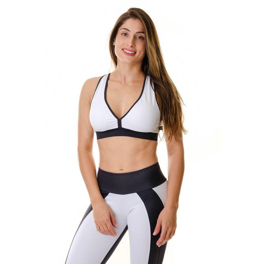 Top Fitness Branco e Preto Himalaya