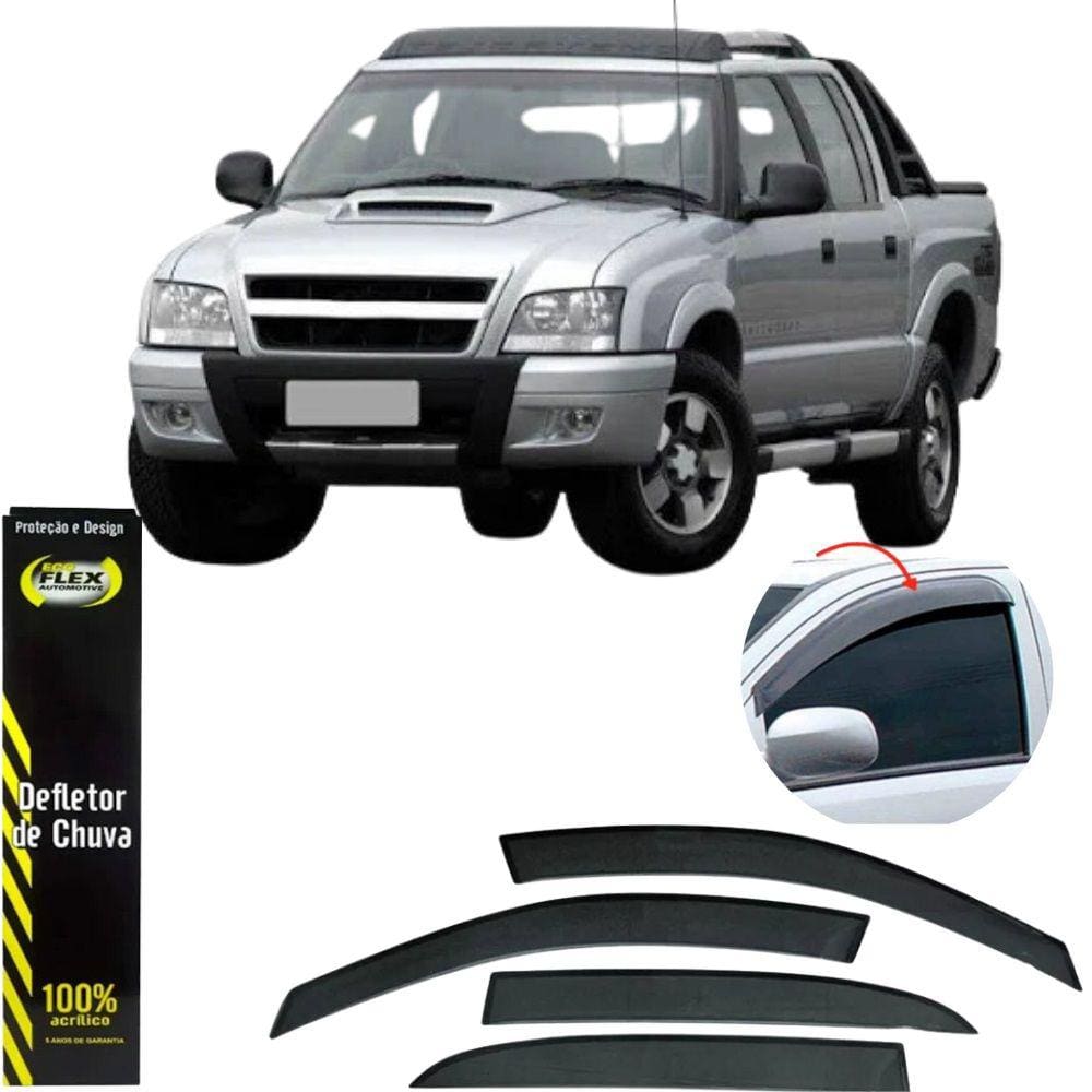 Calha Defletor De Chuva S10 CD 1996 A 2011 4 Portas