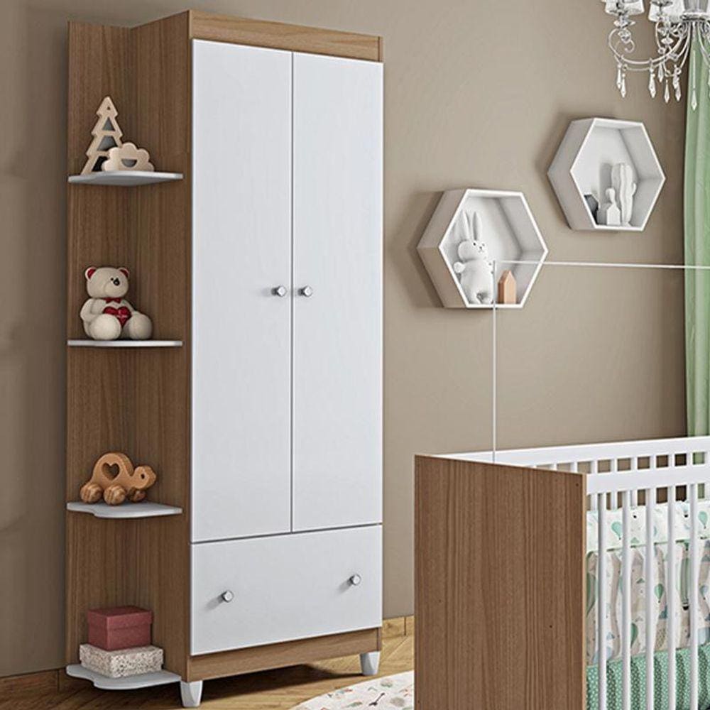 Guarda Roupa Quarto Infantil Gutti com 2 Portas e 1 Gaveta