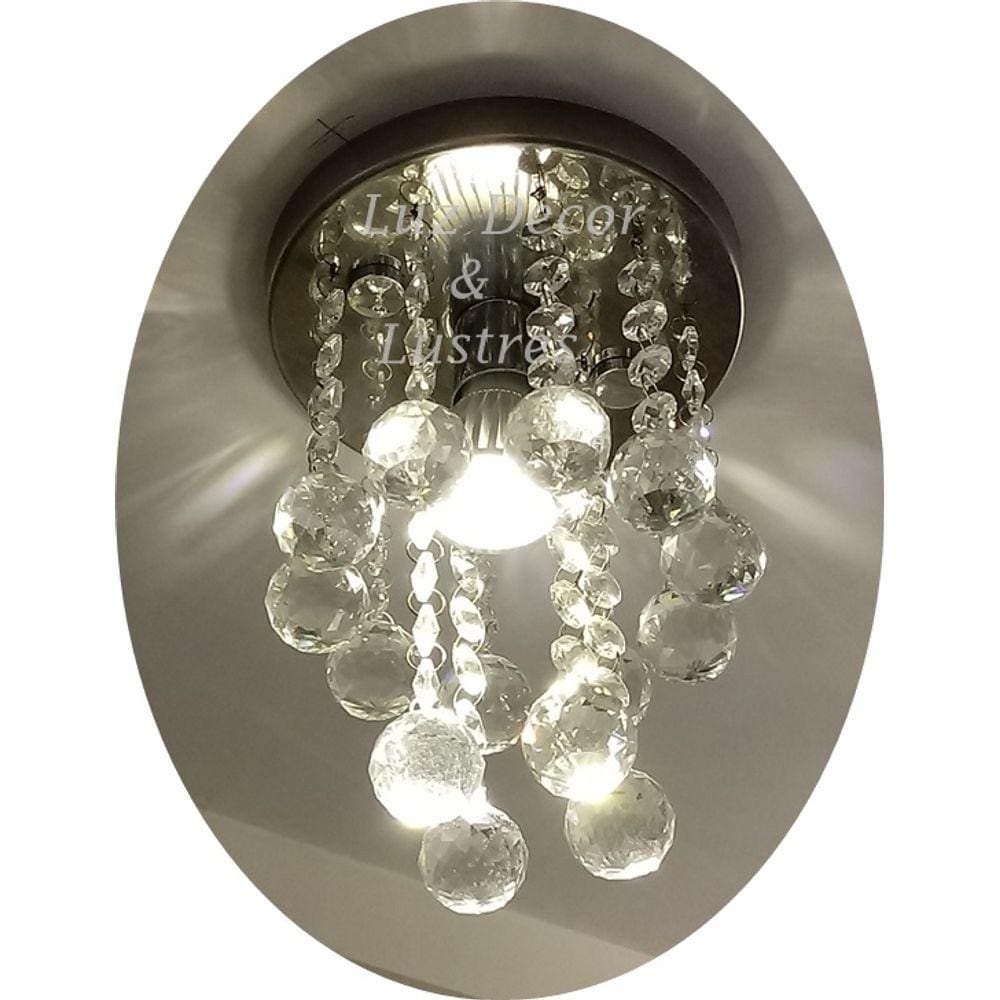 Pendente de Cristal Para Lavabo, Hall Com Lâmpada BQ Inclusa