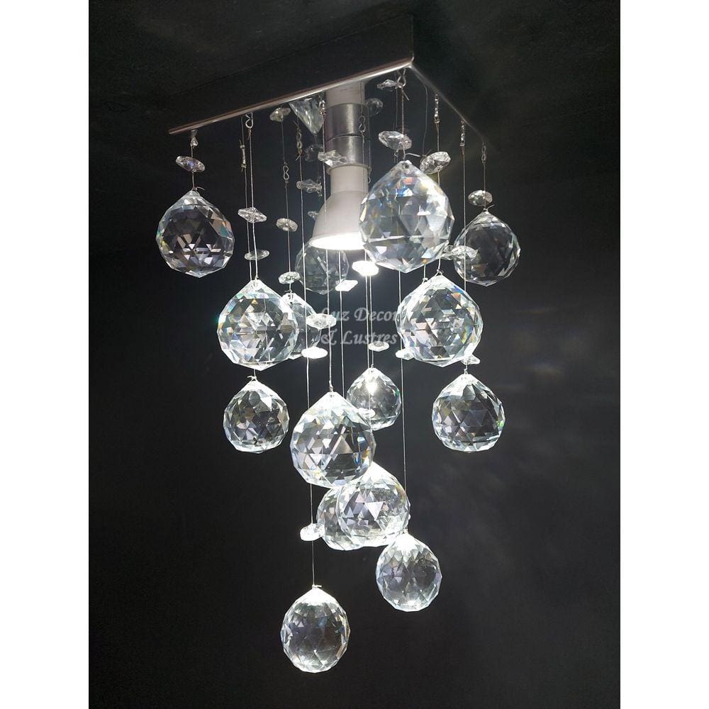 Kit Lustres De Cristal Para Lavabo Com Cristais De 40mm
