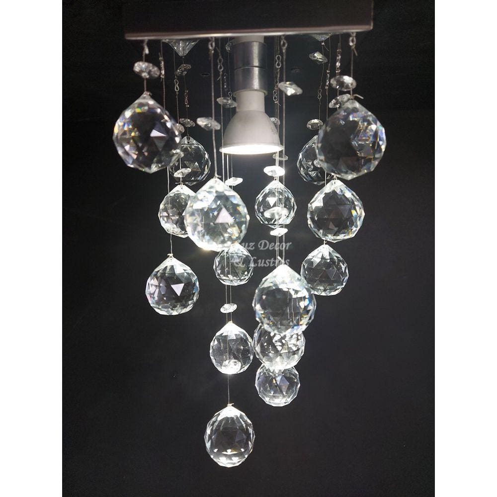 Kit Lustres De Cristal Para Lavabo Com Cristais De 40mm
