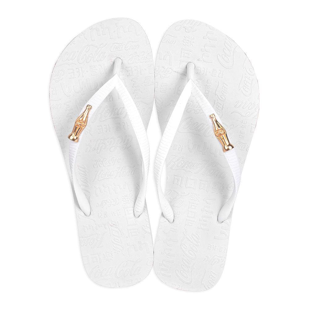 Chinelo Coca Cola Sandal Way Branco Feminino