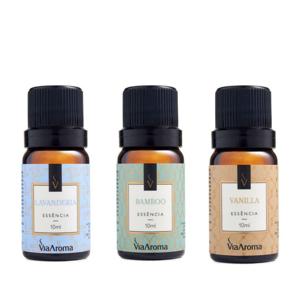 Kit Fantástico com 3 essencias Perfumadas Via Aroma