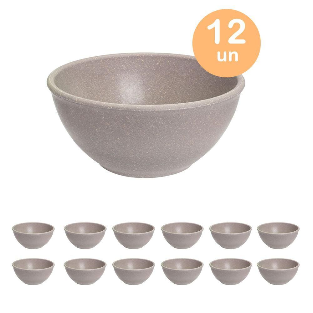 12un TIGELA 500ml BOWL CUMBUCA SOPA CALDO CINZA