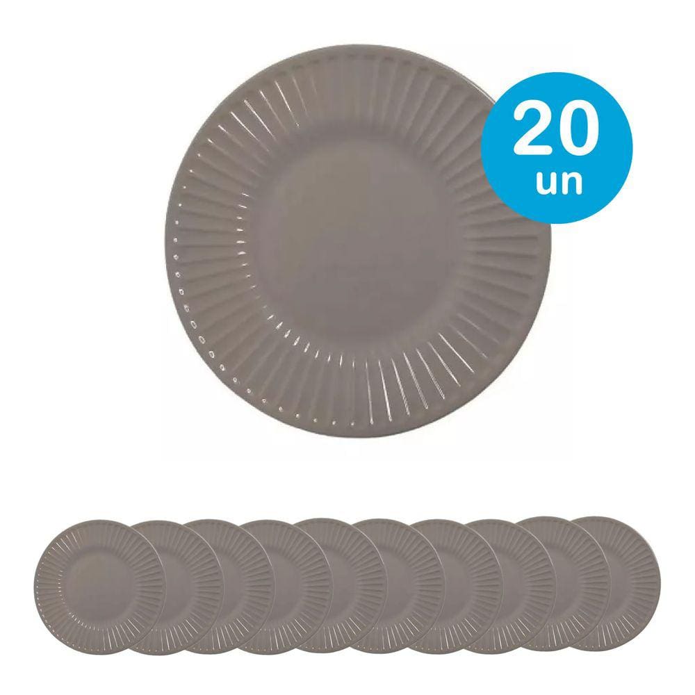 20un Prato sobremesa petiscos melamine plissé buffet 20cm
