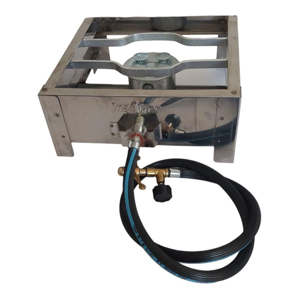 Fogão 1 boca alta pressão pesca camping caminhoneiro full