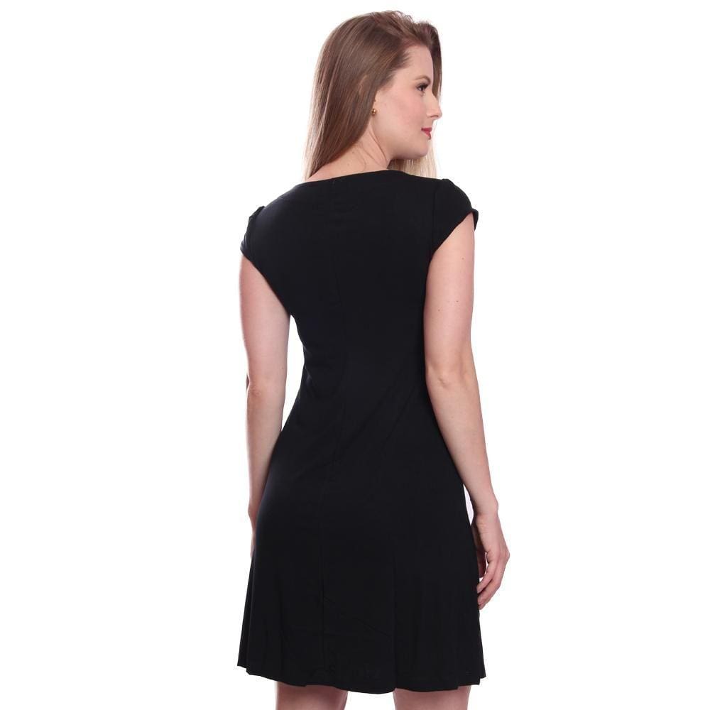 Vestido Cigana Feminino Manga Curta Evangélico com Detalhes