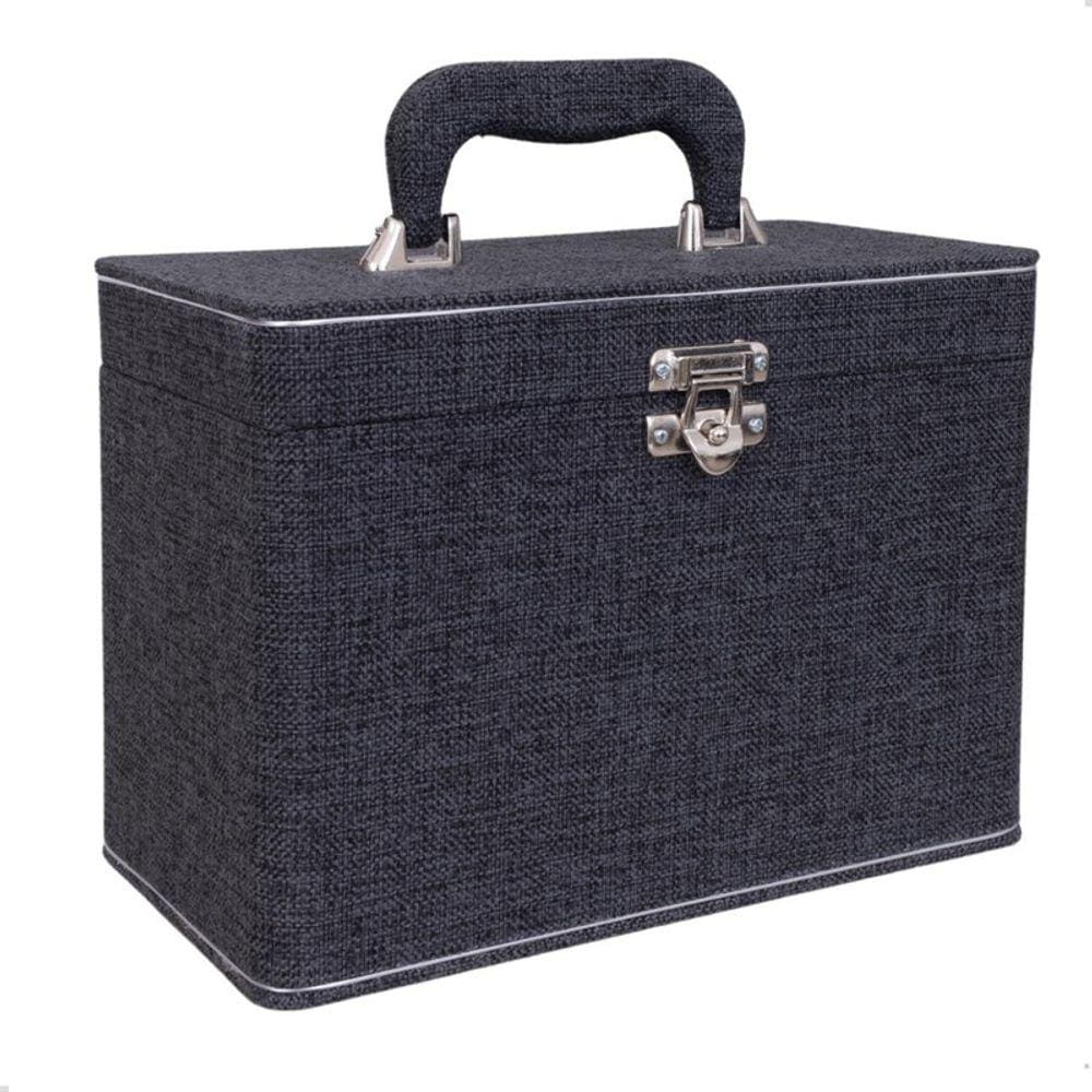 Maleta para 600 Fotos - 6 Álbuns fotográficos 10x15 JUTA PRETO Adulto Baú Box