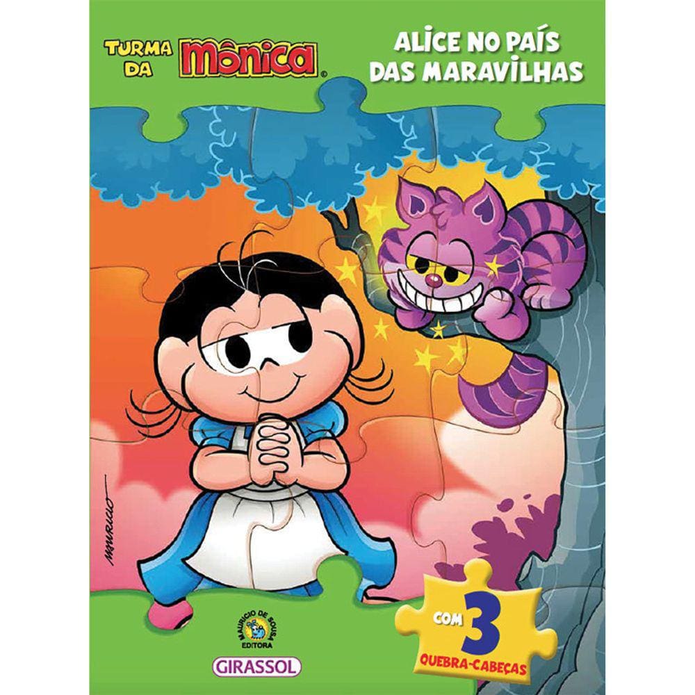 Quebra Cabeça - Turma Da Mônica - Alice No País Das Maravilhas