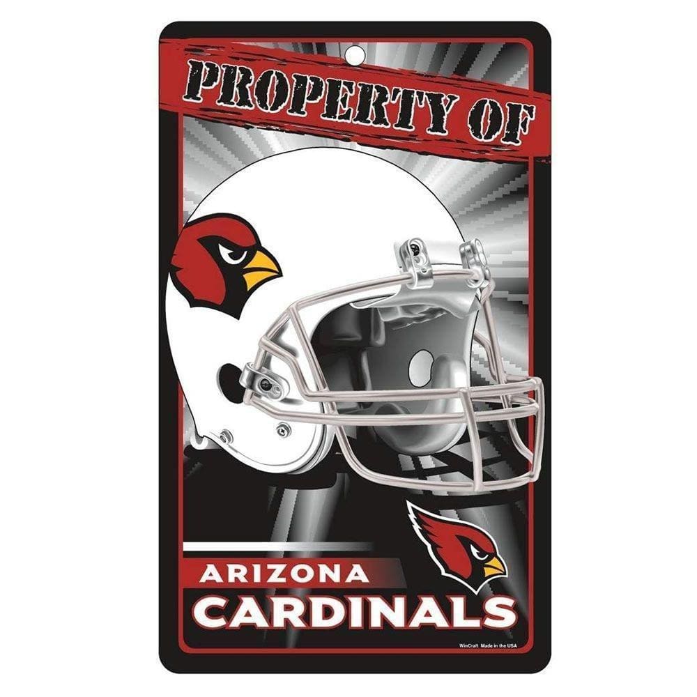 Placa Decorativa 18X30Cm Arizona Cardinals Nfl
