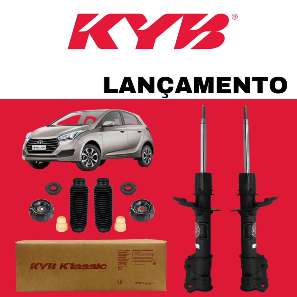 Kit Batente + Amortecedor Nova Linha Kayaba Klassic Hyundai Hb20 2019 Dianteiro
