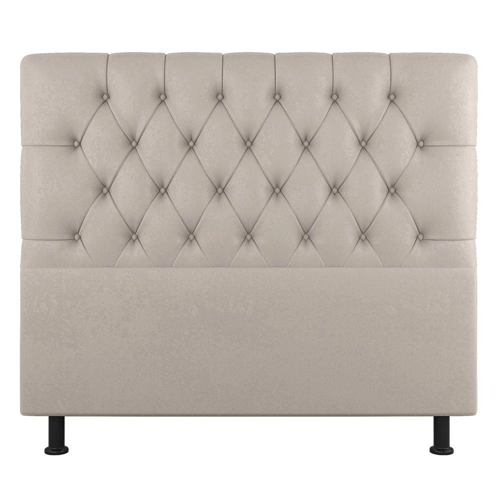 Cabeceira Cama Box Solteiro Nice 100cm Linho Bege - Abmaza