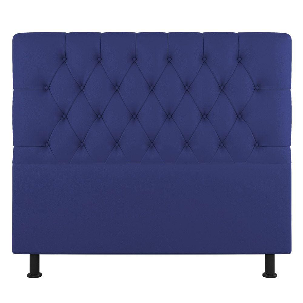 Cabeceira Cama Box Solteiro Nice 100cm Suede Azul - Abmaza