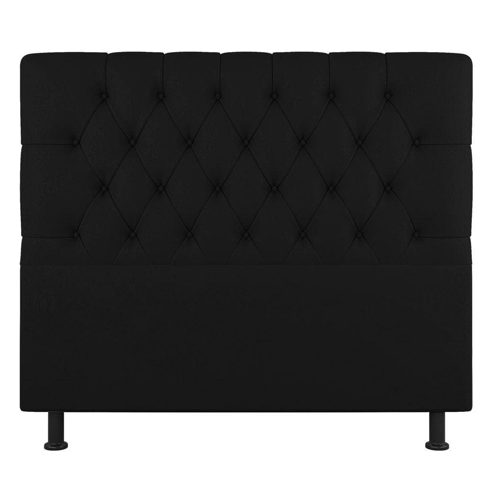 Cabeceira Cama Box Solteiro Nice 100cm Suede Preto - Abmaza