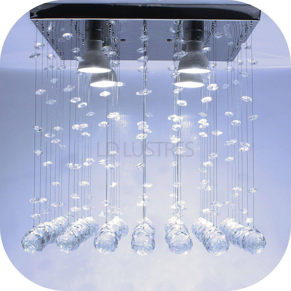 Lustre De Cristais Verdadeiros k9 De 30mm Para Sala De Estar