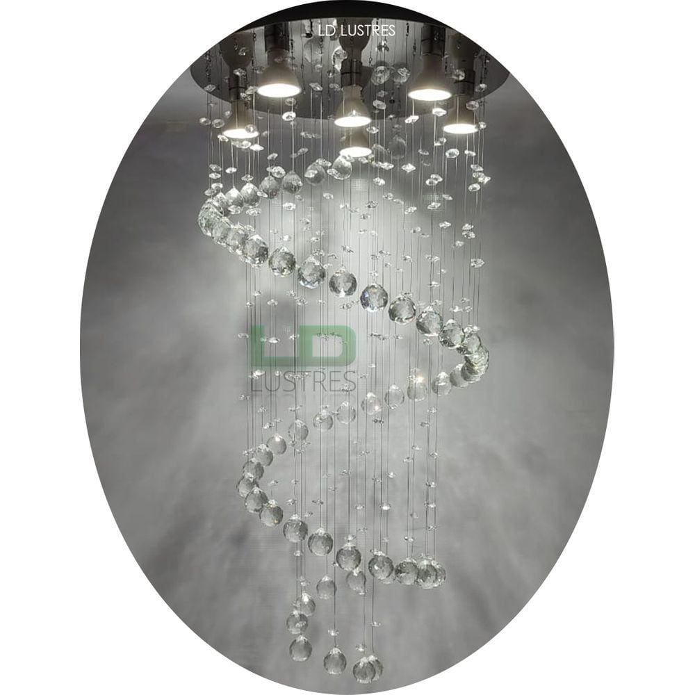 Lustre Moderno Espiral Com Base De Inox 40cm de diâmetro
