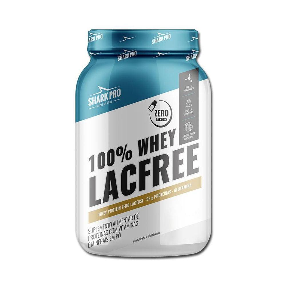 Whey 100% Zero Lactose 900G - Shark Pro - Pote - Morango