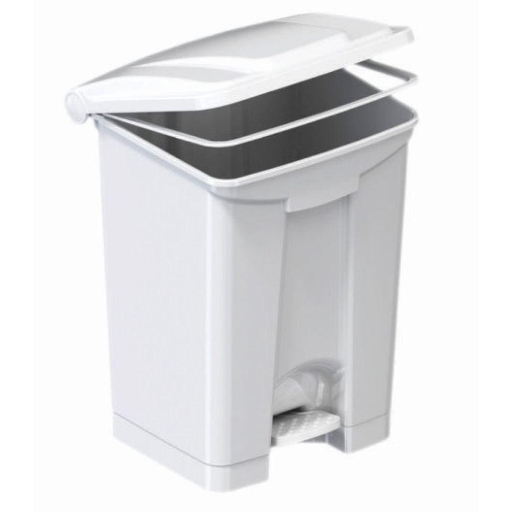 Lixeira Com Pedal Polipropileno Branca - 50 Litros