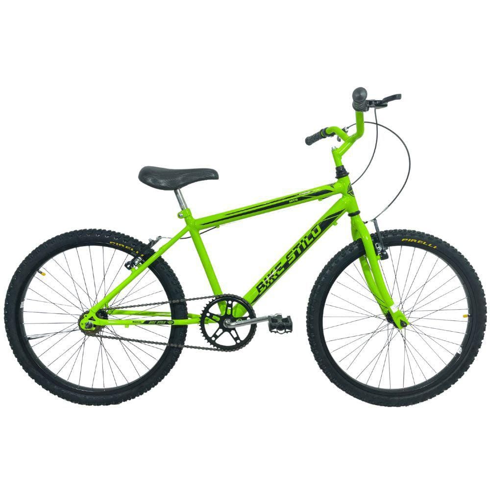 Bicicleta Infantil Passeio Aro 24 Mtb Masculina Verde Neon