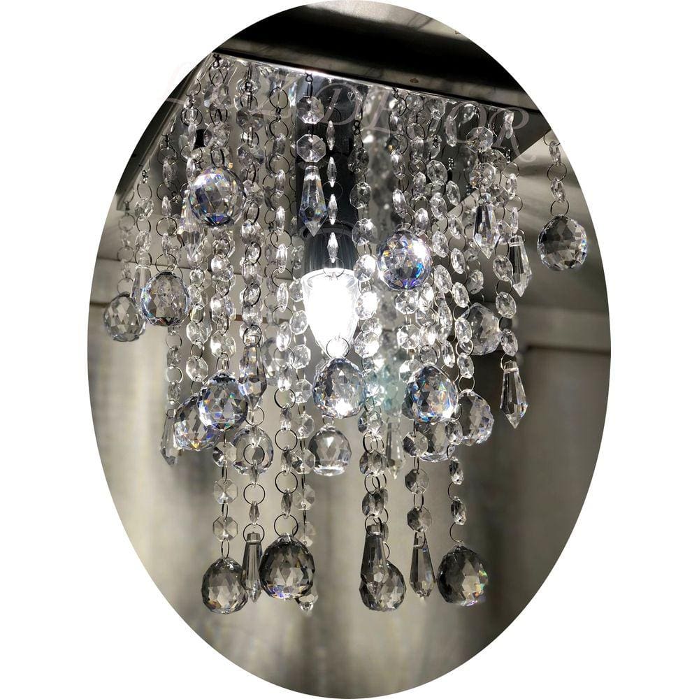 Lustre Plafon Para Sala De Estar Já Vai Montado Base De Inox