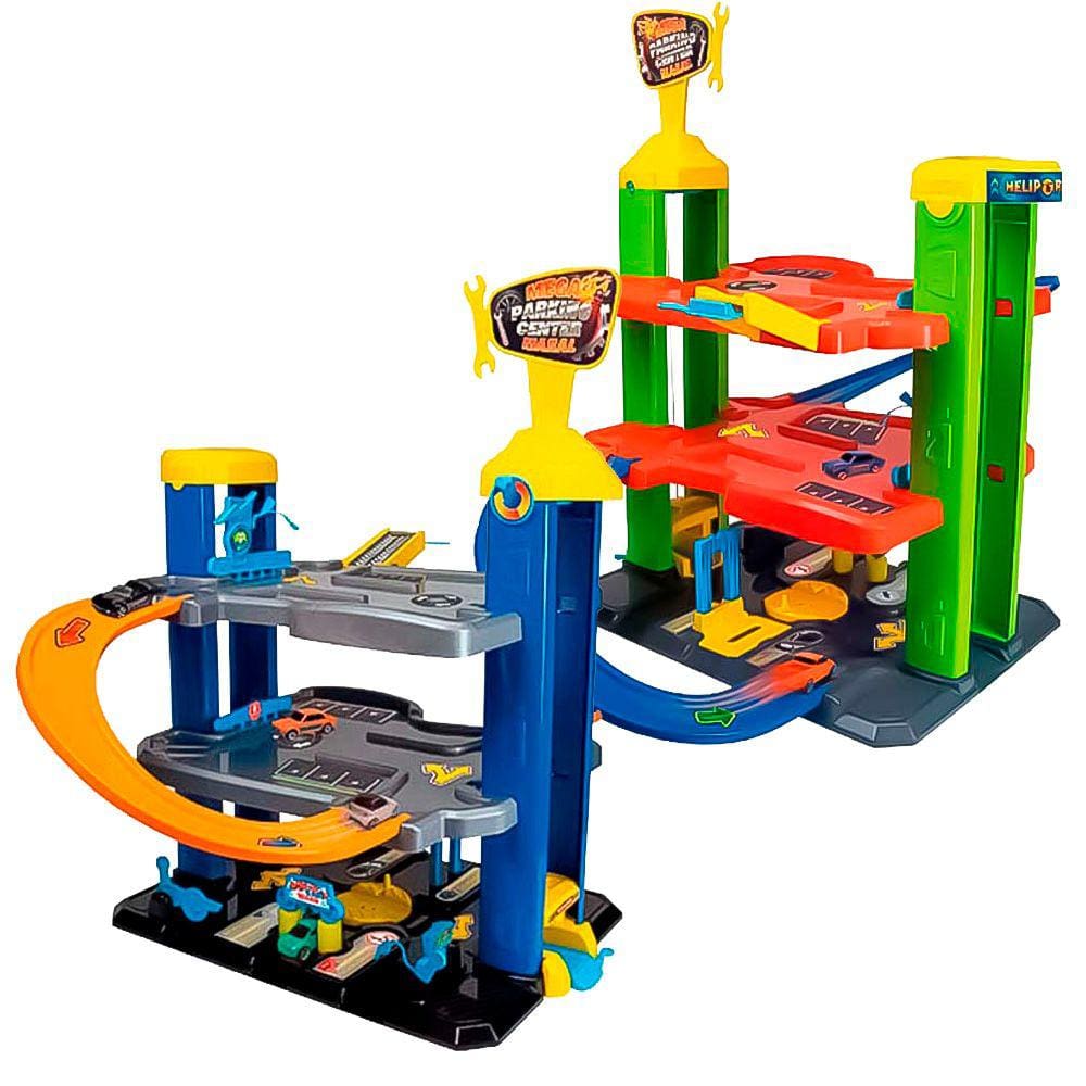 Pista de Carrinho Mega Parking Center 3 Andares Lava Rápido Elevador Maral