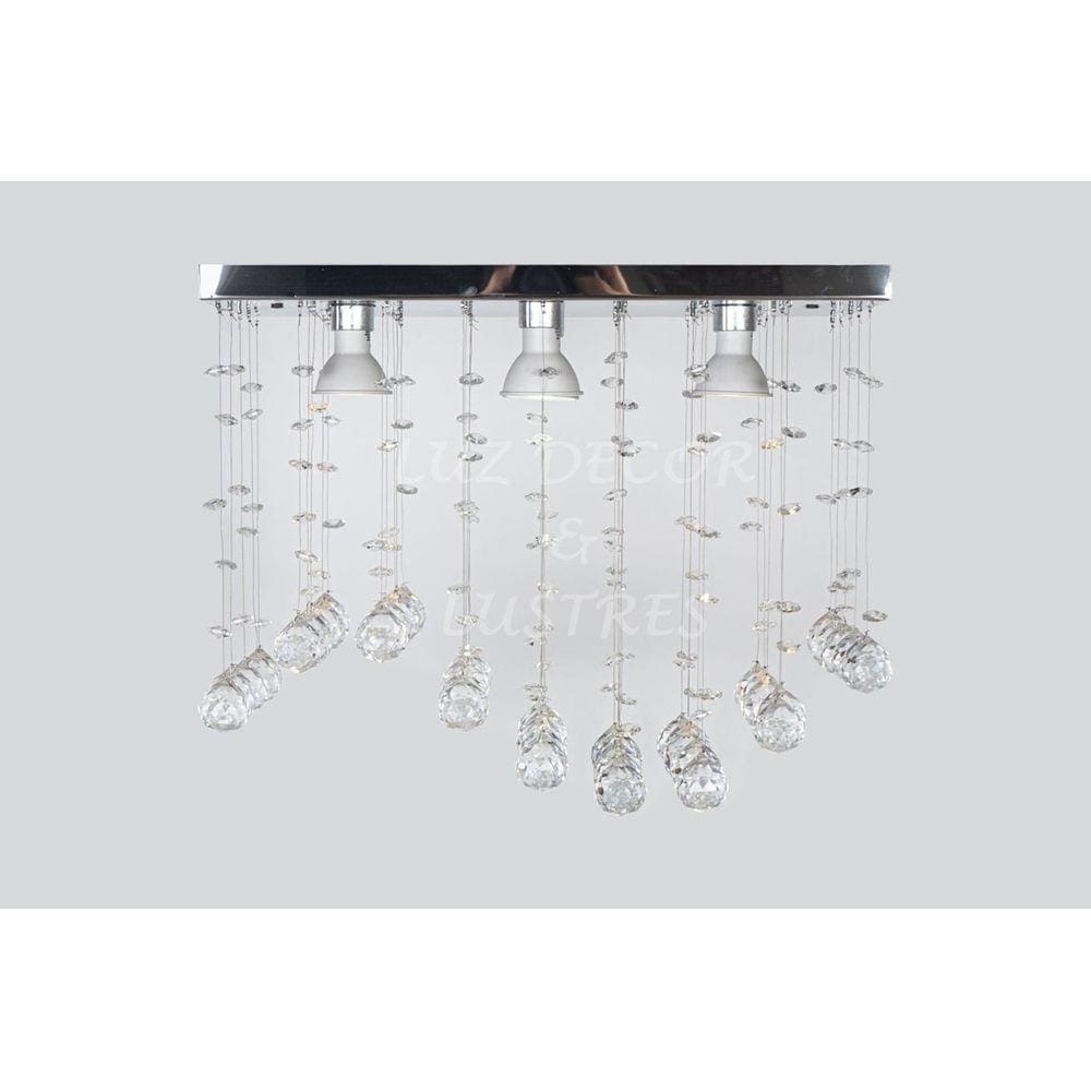Lustre Retangular Modelo Ondular Para Sala De Jantar