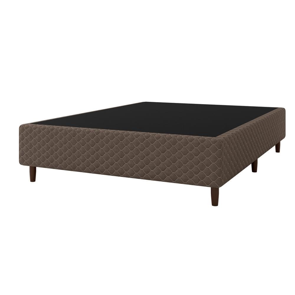 Base Cama Box para Colchão Casal 138x188cm Clio Marrom Umaflex