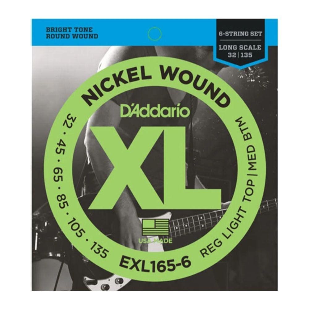 Encordoamento Baixo D`Addario 0.45 EXL165-6 - 6 Cordas