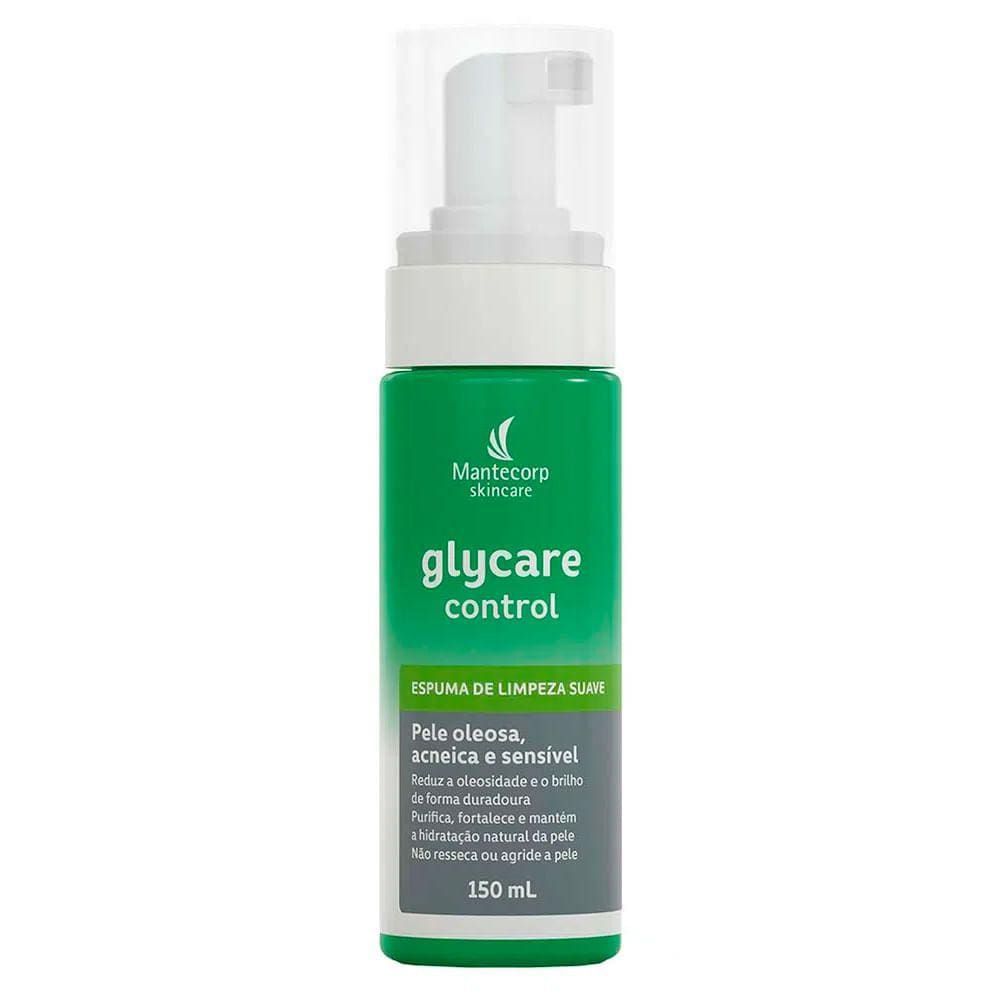 Glycare Control Espuma Limpeza Suave Facial Pele Oleosa, Acneica e Sensível 150g