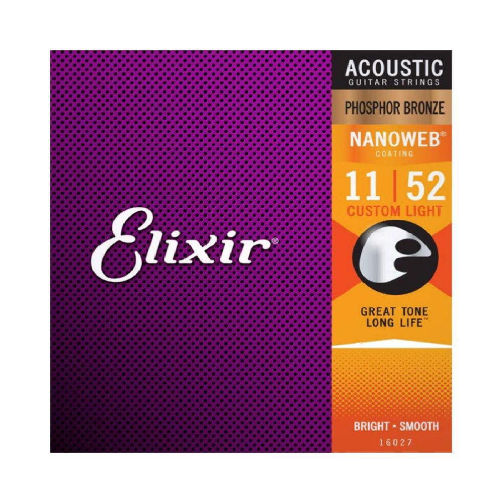 Encordoamento Violão Elixir 0.11 Custom Light Phosphor Bronze 16027 - 5338