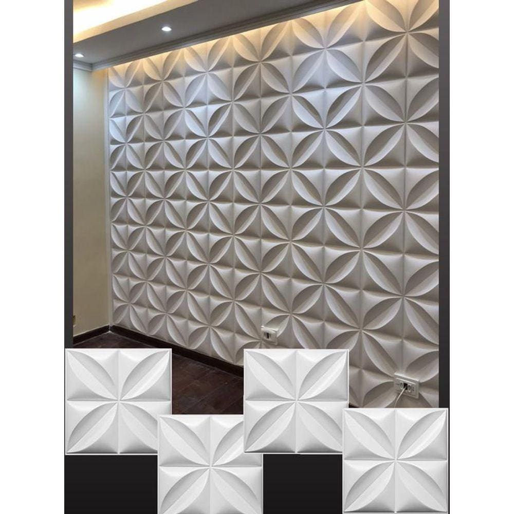 10 Revestimento 3D Transforme Suas Paredes Placas 50Cmx50Cm