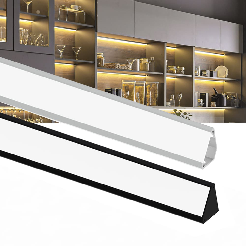 Perfil de Sobrepor Taschibra Fita de Led Spire L30 Preto Com 1 Metro